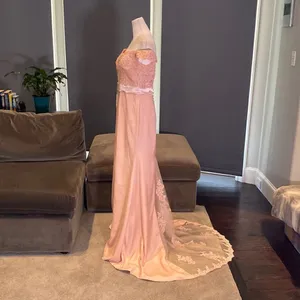 Women’s Full Length Off the Shoulder Party Formal Dress Small Train Size 10 NWT thumbnail 4