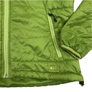 REI PrimaLoft Pertex Quantum Eco Full Zip Jacket Women M Green Outdoor Packable thumbnail 7