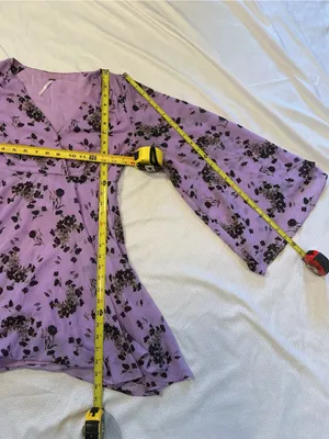Free People Purple Floral Mini Dress thumbnail 4
