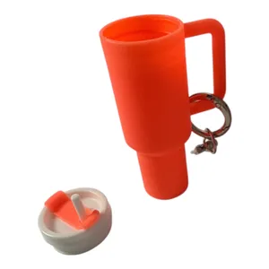Mini Tumbler Keychain Orange Cup Accessory – Removable Lid NEW thumbnail 2