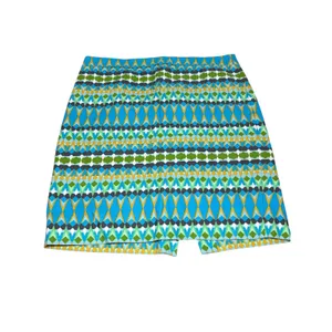 J. Crew The Pencil Skirt 12 100% Cotton‎ Lined Blue Geometric Basketweave B8203 thumbnail 2