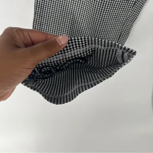 Petite Sophisticate Gingham‎ Stretch Cotton High Rise Embroidered Crop Pant 10 thumbnail 4