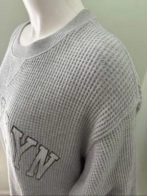 Aerie Brooklyn The Sweat Waffle Crew Oversized Sweatshirt Medium thumbnail 7