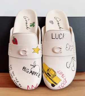 NWT Coach Sculpted C Clog With Sketch Print size US5 thumbnail 1