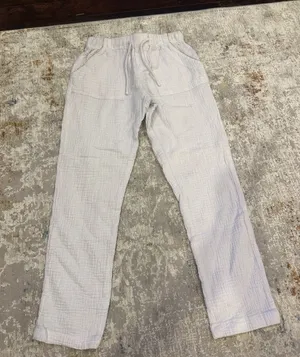 White Cotton pants Size XS thumbnail 1