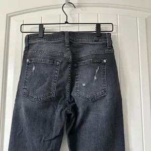 7 For All Mankind Josefina High Waist‎ Distressed Jeans Black Wash Size 25 thumbnail 5