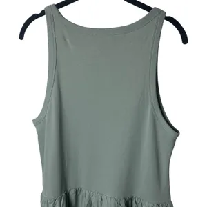 COS Cotton Contrast Panel Maxi Dress Sage Green Coastal Resort Travel Chic L thumbnail 5