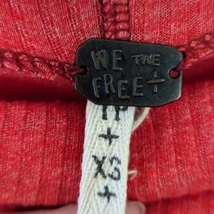 Free People Top XS Cherry Coral‎ We The Free Londontown Thermal Oversized thumbnail 10