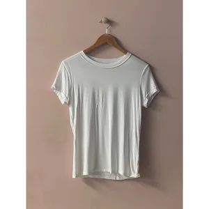 Classic White Round Neck Modal Blend T-Shirt Size S EUC thumbnail 9