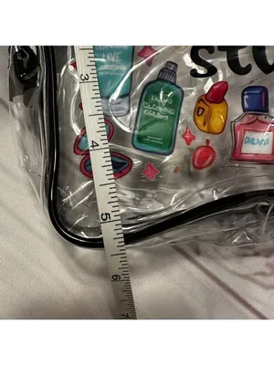 Clear Skincare Stuff Bag with Colorful Graphics thumbnail 5