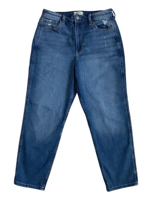 Abercrombie & Fitch The Mom‎ High Rise Jeans Medium Wash Distressed Size 29/8R thumbnail 1