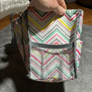 Thirty-One Pink and Yellow Chevron Tote Bag thumbnail 4