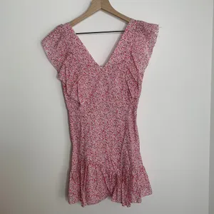 LoveShackFancy LSF Jessie Silk-Blend Mini Floral Feminine Pink Dress Small thumbnail 4