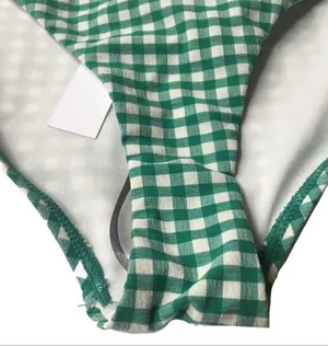 Topshop Gingham Bikini Bottoms Green White Size 8 NWT Checkered Swim Bottoms thumbnail 7