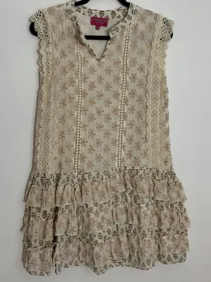 Kitsch + Pop Edition Mini Embroidered Ruffle Dress‎ size S/M thumbnail 1