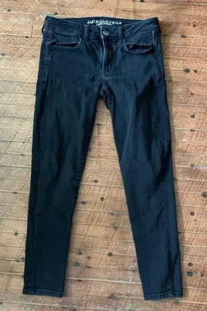American Eagle black stretchy normcore 6 short jeggings thumbnail 1