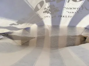 Sézane Blue Stripe Bonjour Amour Tour From Paris Canvas Tote thumbnail 7