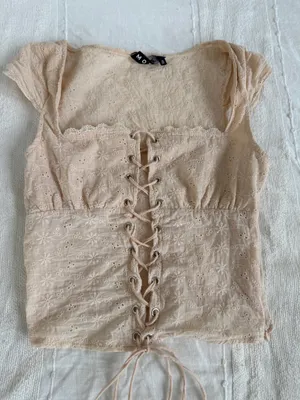 Motel Rocks Tanya Broderie Corset Top thumbnail 2