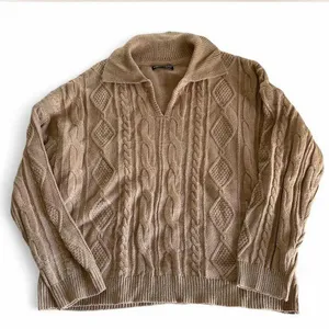 SheIn Tan Cable Knit Sweater thumbnail 1