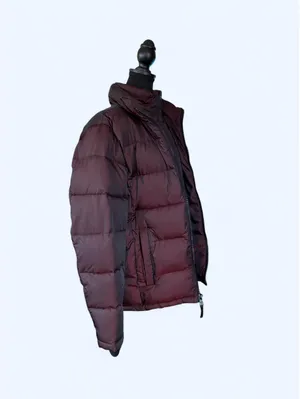 Vintage Y2K Calvin Klein Oversized Burgundy Puffer Retro 00s Jacket size small thumbnail 3