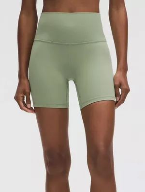Lululemon Size 4 Align High-Rise 6” Biker Shorts in Desert Green thumbnail 1