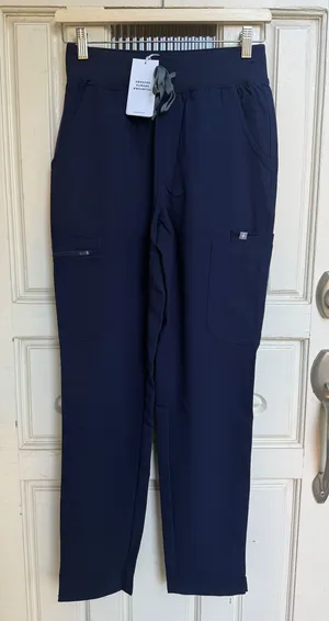 FIGS High Waisted Yola Scrub Pants Navy Blue Technical Collection Size XS thumbnail 1