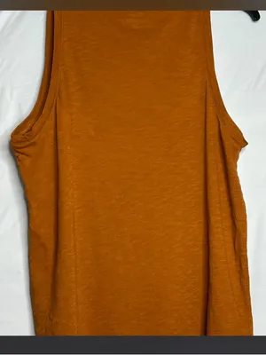 Madewell cotton mix Sleeveless Tank Top Women's rust brown Size L. thumbnail 2