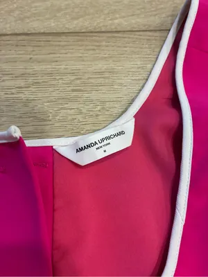 Amanda Uprichard Women’s Beeba Dress Hot Pink White Mini Open Back Size M thumbnail 2