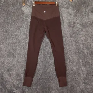 Lululemon High Rise Java Brown Nulu Leggings Running Gym Womens 6 thumbnail 4