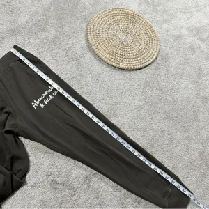 Abercrombie & Fitch Sunday Jogger Logo Sweat Pants Pull On Mid Rise in Green S thumbnail 13