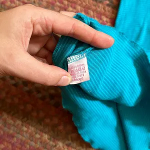 Retro Y2k Rue 21 Blue Stripe Lace Trim Layering Tank thumbnail 4