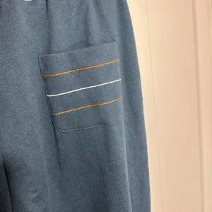Y2K Blue Wide Leg Pants Women M Drawstring Athleisure Studded Side Stripe Lounge thumbnail 4