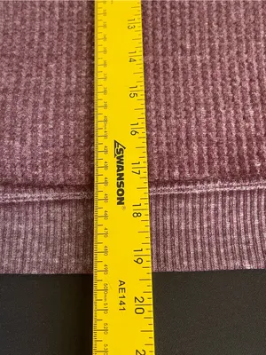 We The Free Mauve Plum Waffle-Knit Scoop Pullover thumbnail 7