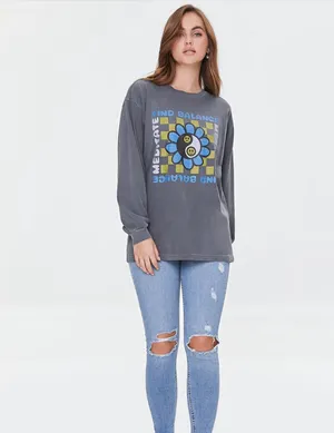 Find Balance and Meditate long sleeve oversize shirt, brand new with tag thumbnail 2