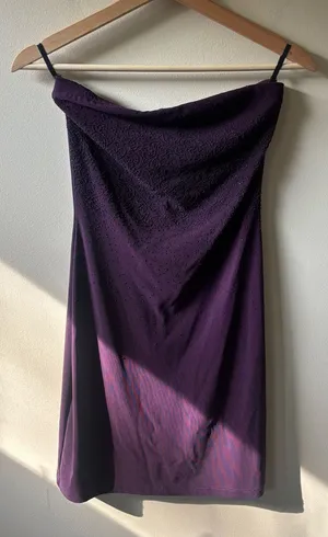 Juxtapose Y2K Purple Strapless Beaded Mini Dress thumbnail 1