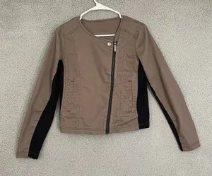 Lole‎ Jacket Women 4 Brown Moto Full Zip thumbnail 1