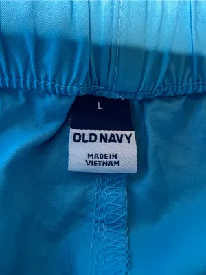 NWT Old Navy Light Blue Pull-On Cotton Shorts Elastic Waist High Rise Large thumbnail 6