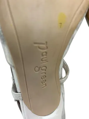 *Paul Green Tabitha Kitten Heels Womens Size 7 Metallic Gold Ivory Quiet Luxury thumbnail 11