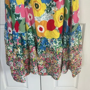 Anthropologie Sarah Campbell Floral One Shoulder Ruffle Hem Maxi Dress **Sz S**🌸 thumbnail 6