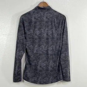 Paradox Womens Merino Wool Blend 1/4 Zip Base Layer Top Gray Camo Medium Medium thumbnail 4