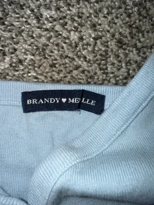 Brandy Melville Light Blue Ribbed Button-Down Tank Top thumbnail 2