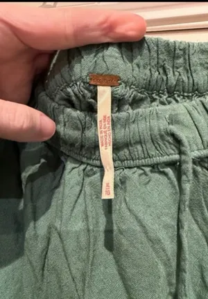 Free People Green Quinn Harem Pants thumbnail 2