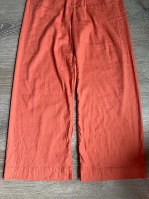 Anthropologie Maeve The Ettie High-Rise Crop Wide-Leg Pants: Linen Edition 28 thumbnail 6
