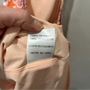 Sky To Moon Women’s Pink Peach Floral‎ Mini Dress Size Small Funky Boho 7… thumbnail 8