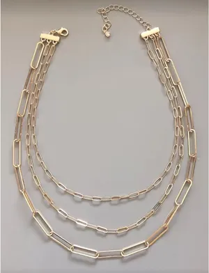 Gold Necklace Shein Layered thumbnail 2