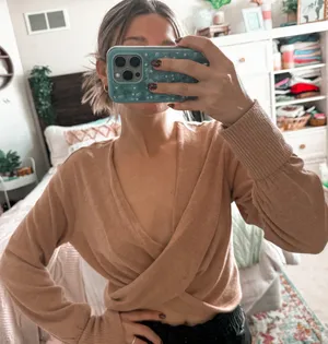 Anthropologie Brown Cropped Longsleeve thumbnail 3
