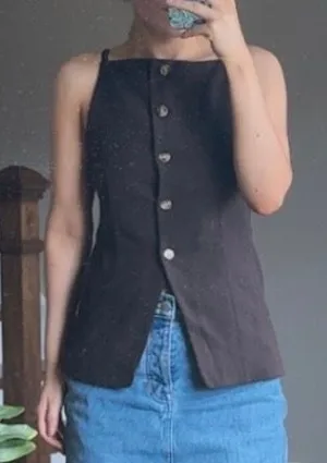 H&M Brown Blazer Top thumbnail 1