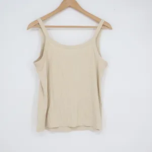 Old Navy Women's Ribbed Tank Top Beige Cream Scoop Neck Sleeveless Large thumbnail 4