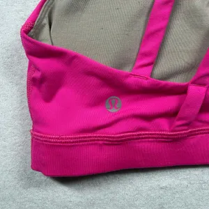 Lululemon Energy Sports Bra Women’s Size 6 Pink Strappy Medium Support Padded thumbnail 4
