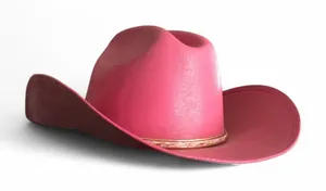 Pink Western Boho Cowboy Cowgirl Hat Cap Festival Rave Coachella Fairy Rodeo Rancher Farm Cottagecore Sz L Measurement in pics thumbnail 1
